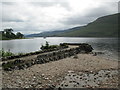 NN0592 : Stone jetty on Loch Arkaig by Jennifer Jones