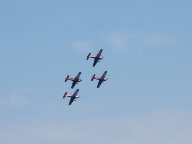 The Blades aerobatic display team at the Sunderland International Airshow