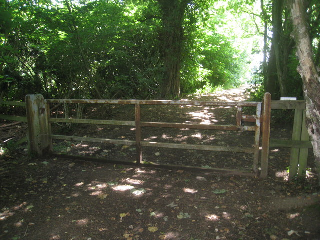 Gate across footpath on May Hill