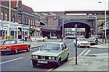 TQ1483 : Entrance to Greenford station, 1978 by Ben Brooksbank