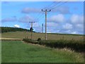 Electricity poles near Brownmuir Cottage