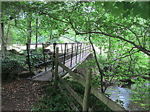 NY9357 : Footbridge over Devil's Water by Mike Quinn