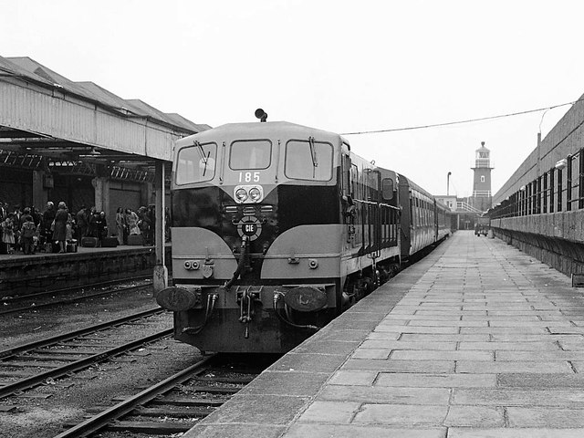 Train at Rosslare Harbour - 1978