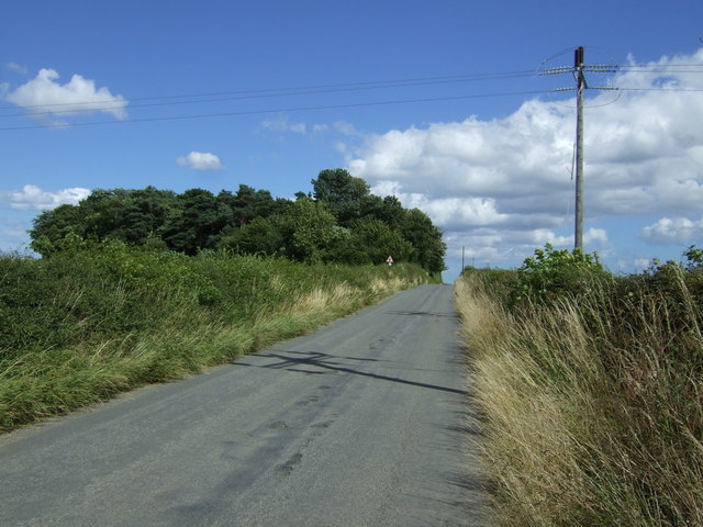 Lane heading east near West Brunton Farm