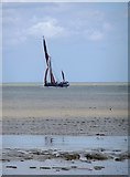 TR0567 : Sailing barge tacking into the Swale by Stefan Czapski