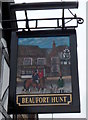 Pub sign, Beaufort Hunt, Chipping Sodbury