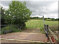 Footpath across the lifting bridge at Foxham Locks