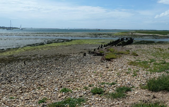 Cobnor Rithe and old stakes © Rob Farrow :: Geograph Britain and Ireland