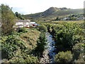 Rhondda Fach flows away from the Bridge of Work, Pontygwaith