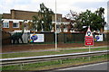 Sheds and dinosaurs by the St Neots Rd