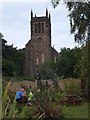 St. Peters Church, from the garden of the Copt Oak inn