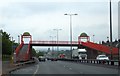 Footbridge with cupolas over A50