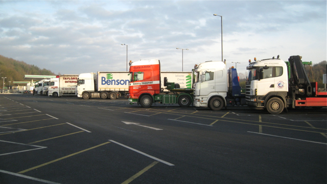 HGV line-up, M5 northbound services, Michael Wood