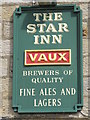 Sign on The Star Inn, Harbottle