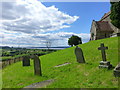 The south porch and churchyard - with view - St Arilda