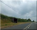 Bus stop and shelter on A442 in Sutton Maddock