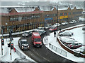 A snowy day in Crawley town