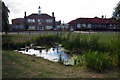 Stewartby School and pond