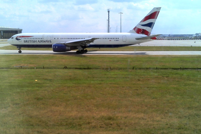 British Airways airliner on the taxiway