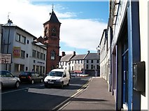 J4844 : Church Street, Downpatrick, approaching the junction with English Street and Scotch Street by Eric Jones