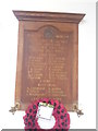 War Memorial inside All Saints Church, Marsham