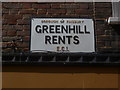 Street sign, Greenhill Rents EC1