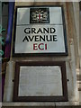 TQ3181 : Street sign, Grand Avenue EC1 by Robin Sones
