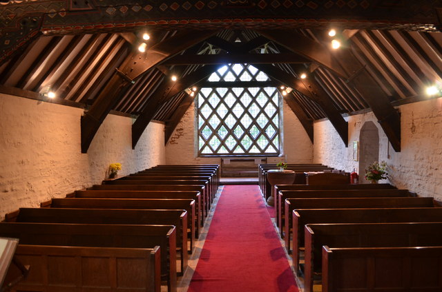 Interior, St Edward's church, Kempley