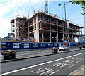 Office block construction, Queensway, Newport