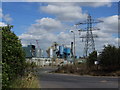 Pylon by the entrance to Ridham Dock