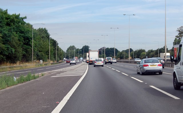 M25 slip road from Junction 11 joins © Julian P Guffogg cc-by-sa/2.0 ...