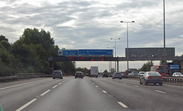 M25 Anticlockwise Towards Junction 11 © Julian P Guffogg :: Geograph 