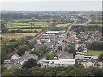 SH5271 : Llanfairpwllgwyngyll: view over the town centre by Chris Downer