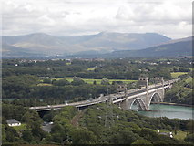 SH5471 : Llanfairpwllgwyngyll: Britannia Bridge by Chris Downer