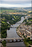 NO1223 : The Tay at Perth from the air by Mike Pennington
