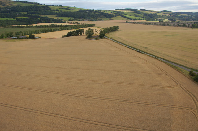 Fields at Westown from the air