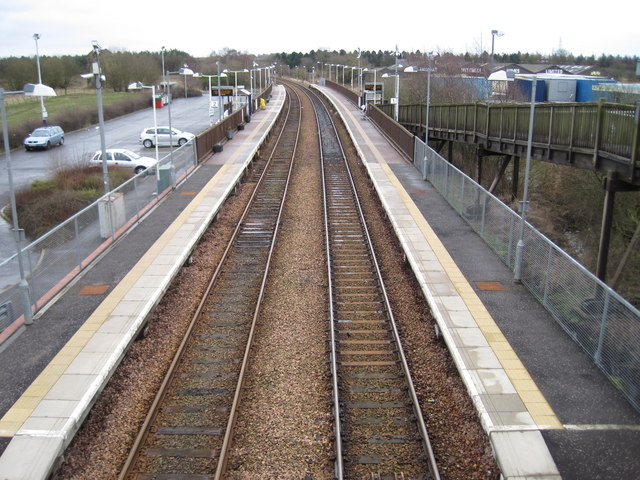 Glenrothes with Thornton railway station, Fife