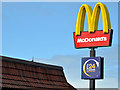 J3674 : "McDonald's" sign, Belfast by Albert Bridge