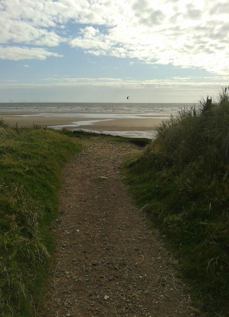 Beach access at Kirksanton