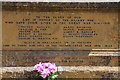 Names on Naseby War Memorial