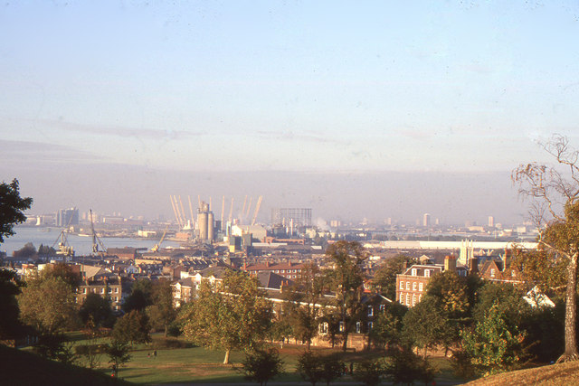 Looking north from Greenwich Park, 1997