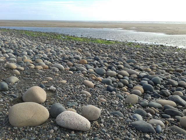 Large stones on beach near Silecroft