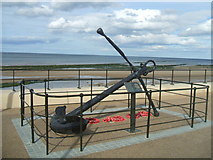 NZ6025 : Anchor memorial on Redcar seafront by John M