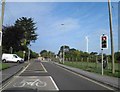 Pedestrian crossing lights on Trescobeas Road, Falmouth