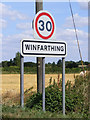 Winfarthing name sign