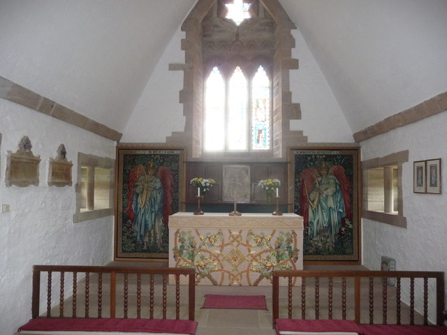 Part of the interior at All Saints church, Brockhampton