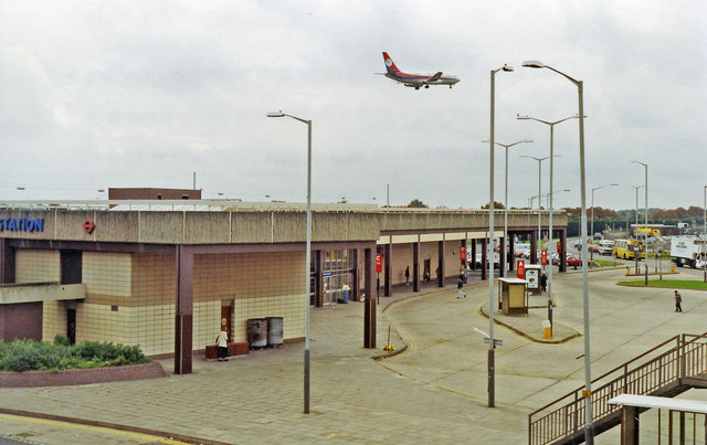 Hatton Cross station, exterior 1992