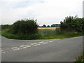 Start of public footpath through fields