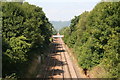 Reigate:  view from Coppice Lane railway bridge