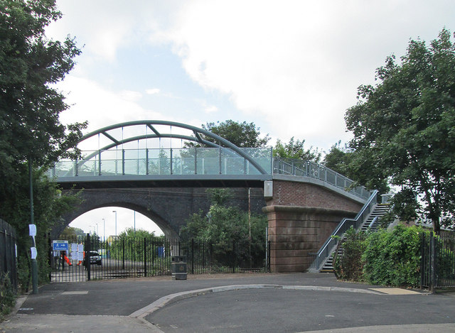 The new footbridge at Trent Lane